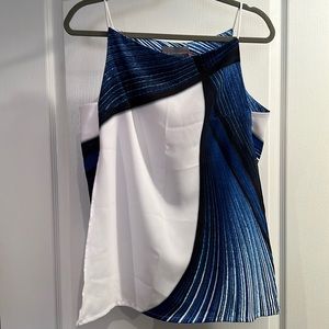 Clover Canyon beautiful blue and white top, size M. NWT